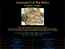 Tablet Screenshot of americancivilwarrelics.com